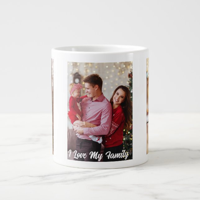 Grande Tasse Créer votre propre photo de famille personnalisée (Devant)