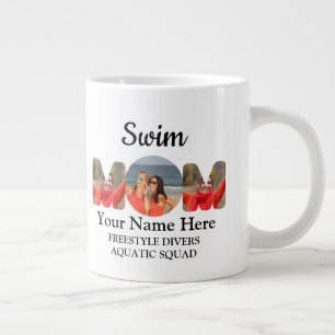 Grande Tasse Créer votre propre sport maman photo collage nage 