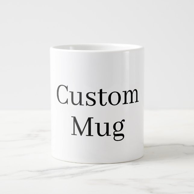 Grande Tasse Créez votre propre logo photo personnalisé (Devant)