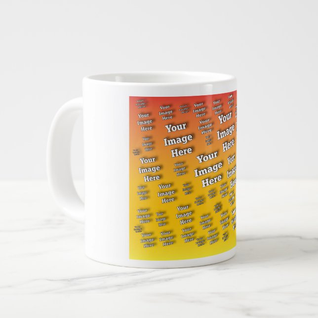 Grande Tasse 🤍 Créez votre propre Modèle personnalisé (Devant gauche)