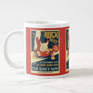 Grande Tasse Créez votre propre musique de jumbo Retro Rock Mu