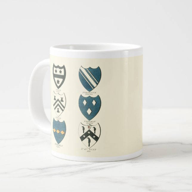 Grande Tasse Crêtes familiales de diverses maisons anglaises (Devant gauche)