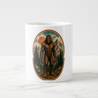 Grande Tasse Cryptogramme à l'aquarelle du gardien de montagne 
