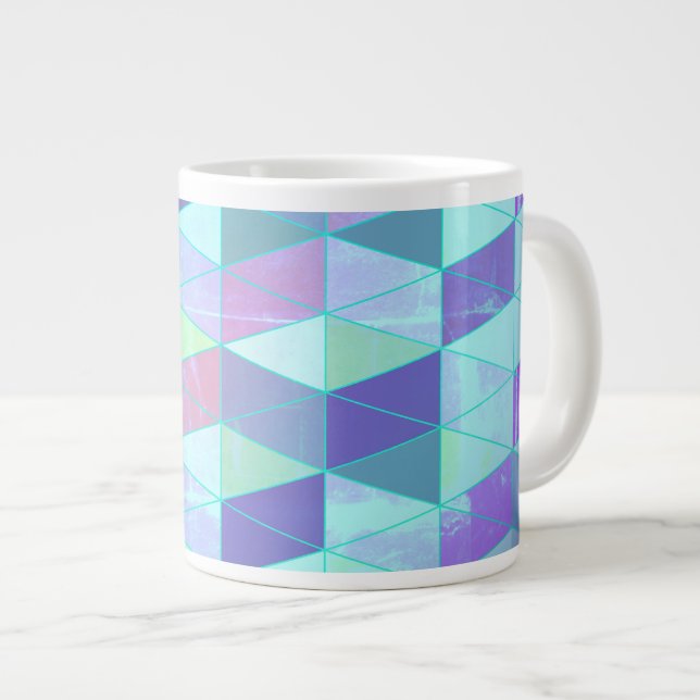 Grande Tasse Cubes en triangles Motif géométrique (Devant droit)