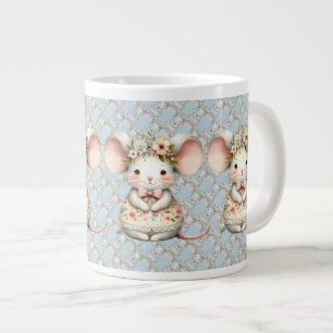 Grande Tasse Cuisine Florale Souris Couronne Fleur