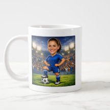 Custom Photo-Face Soccer/Football Star Caricature