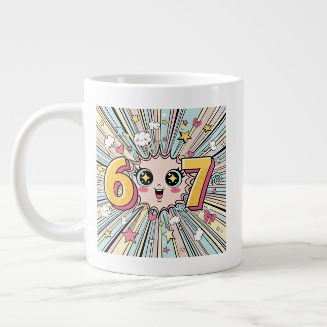 Grande Tasse Cute 6 7 Brainrot Chibi Anime (Gauche)