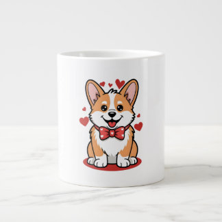 Grande Tasse Cute Dog Mom Gift – Adorable Corgi Puppy Love Illu