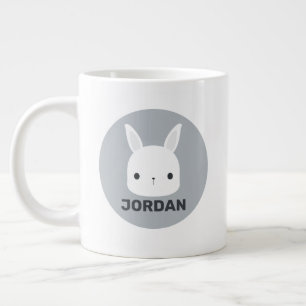 Grande Tasse Cute Little Bunny Rabbit with Personalized