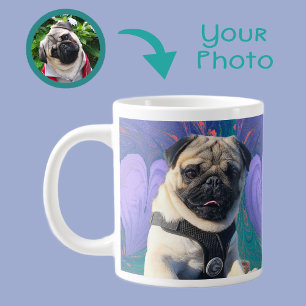 Grande Tasse Cute Valentine Coeurs Aimer Violet Deux Photos