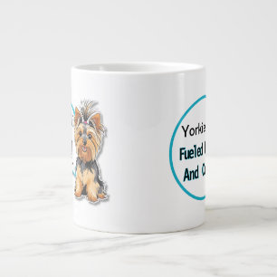 Grande Tasse Cute Yorkie Chien cheveux ne s'en soucie pas