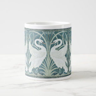 Grande Tasse Cygne vintage, ruée et iris par W. Crane