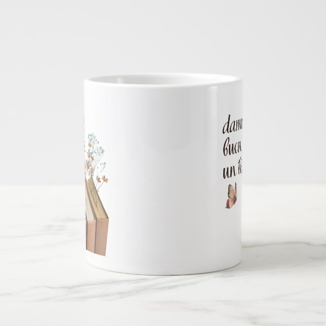 Grande Tasse Dammi Un Buon Libro e un Tè tazza (italien) (Devant)