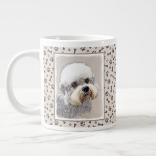 Grande Tasse Dandie Dinmont Terrier Peinture Chien Art original