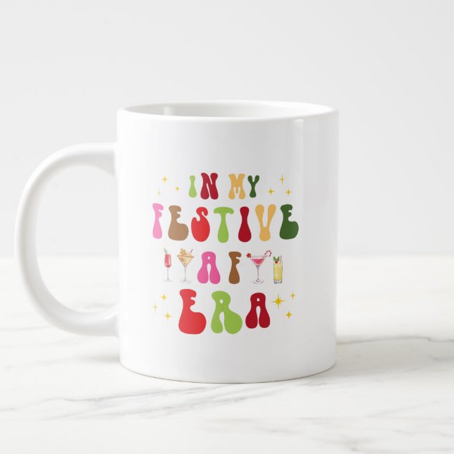 Grande Tasse Dans Mon Festif AF Era Sassy Noël de vacances (Gauche)
