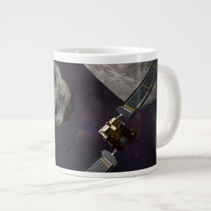 Grande Tasse Dart Spacecraft Et Le Liciacube Avant Impact