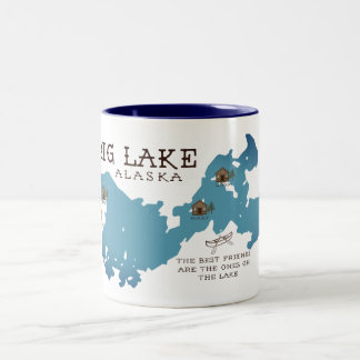 Grande tasse de cabine de lac pour nos amis