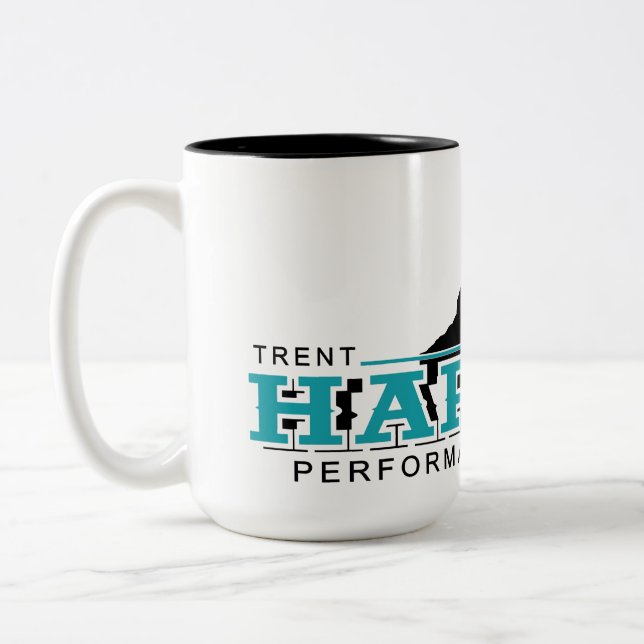 Grande tasse de café avec logo noir (Gauche)
