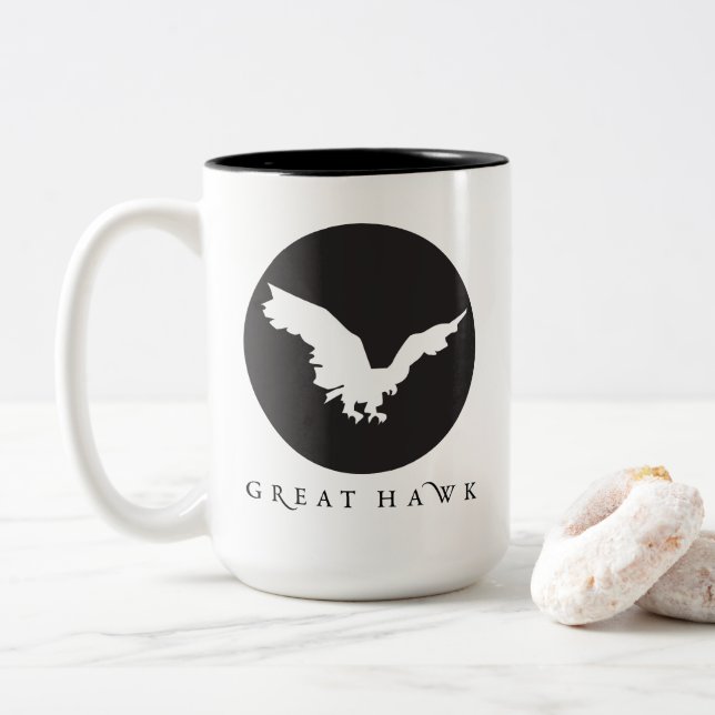 Grande tasse de café de faucon (Avec donut)