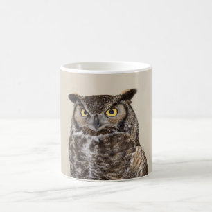 Grande tasse de salutation de hibou à cornes