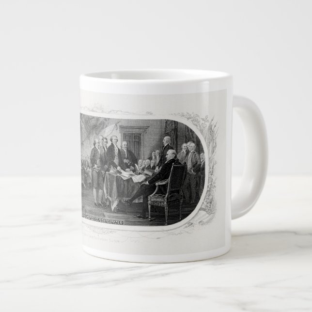 Grande Tasse Déclaration d'indépendance : billet de 2 dollars,  (Devant droit)