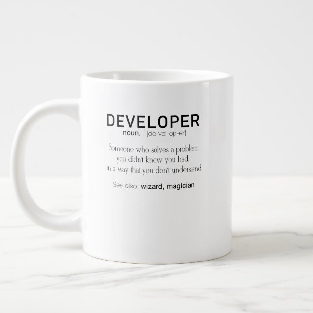 Grande Tasse Définition du codeur de définition du développeur  (Gauche)