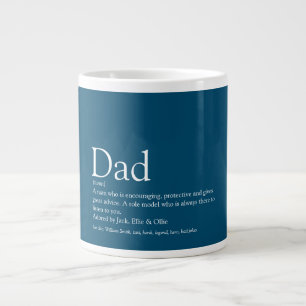 Grande Tasse Définition du père Modern Blue Fun cool Father
