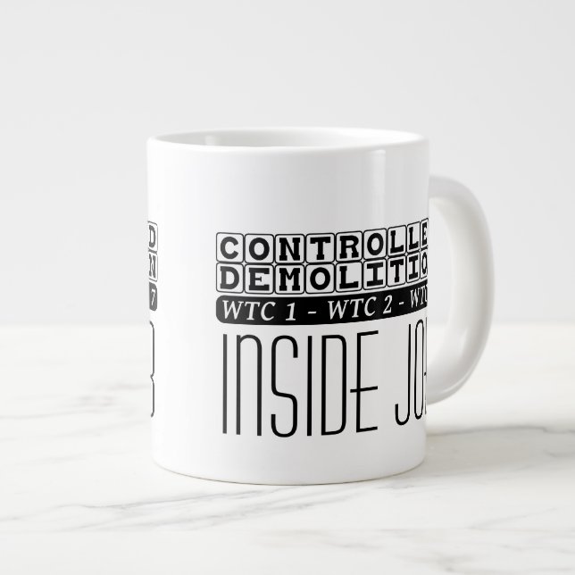 Grande Tasse Démolition contrôlée bâtiment WTC 7 à l'intérieur  (Devant droit)