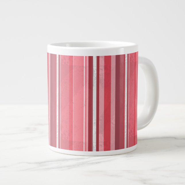 Grande Tasse Des rayures roses et puantes (Devant droit)