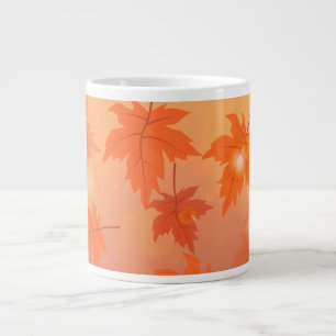 Grande Tasse Design d'automne avec feuilles d'érable et effet b