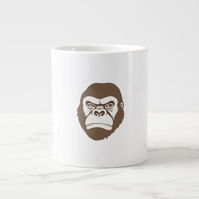 Grande Tasse Dessin de dessin de Gorilla (Devant)