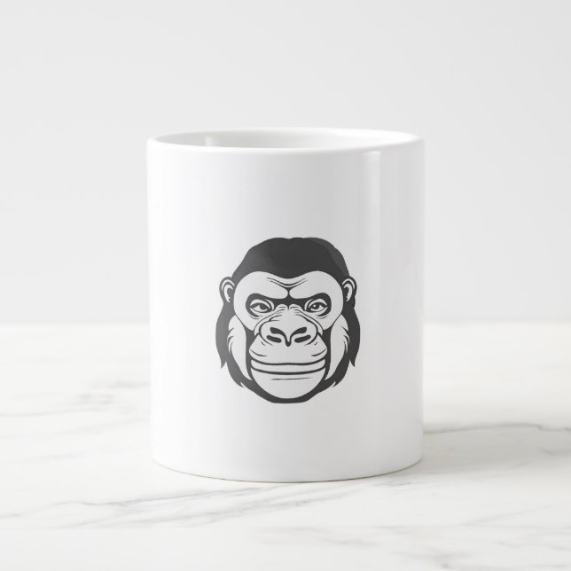 Grande Tasse Dessin de dessin de Gorilla (Devant)