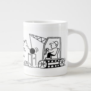 Grande Tasse Dessin de l'entrepreneur de démolition