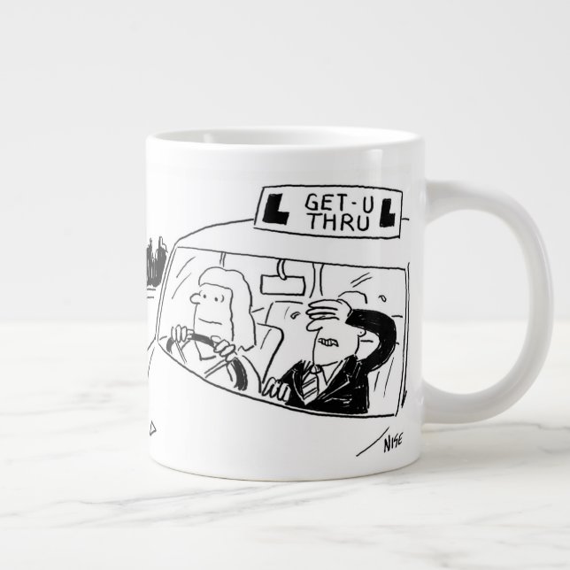 Grande Tasse Dessin de l'instructeur de conduite ou de l'examin (Droite)