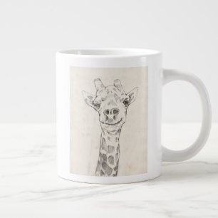 Grande Tasse Dessin de portrait de Giraffe