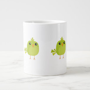Grande Tasse Dessin d'oiseau vert