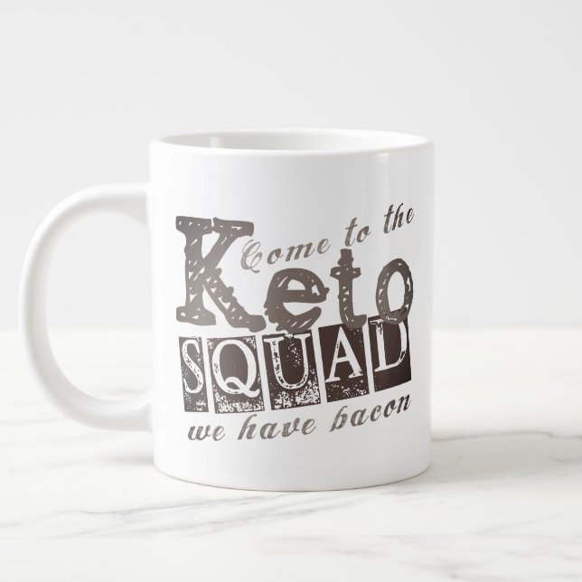 Grande Tasse Devis de régime de Keto amusant (Gauche)