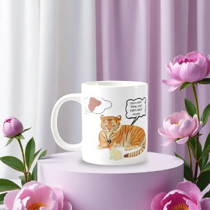 Grande Tasse Dilemma Tigre et Lapin Drôle - Belle Comique Anima