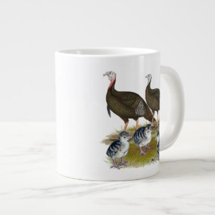 Grande Tasse Dindes Famille Sauvage de l'Est
