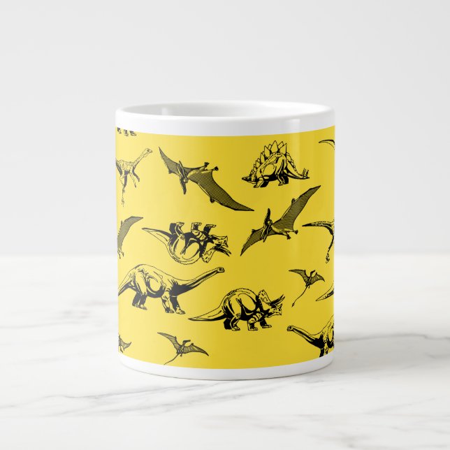 Grande Tasse Dinosaures jaunes, Jumbo (Devant)