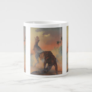 Grande Tasse Dinosaures Vintage, Carnotaurus rugissant dans la 