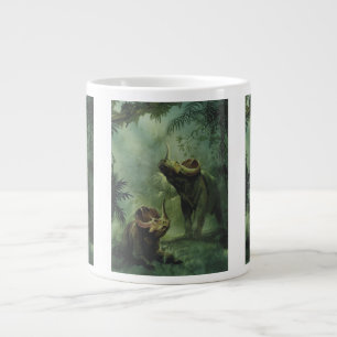 Grande Tasse Dinosaures vintage, Centrosaurus dans la jungle