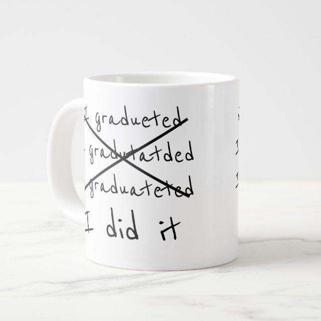 Grande Tasse Diplôme Je L'Ai Fait (Devant gauche)