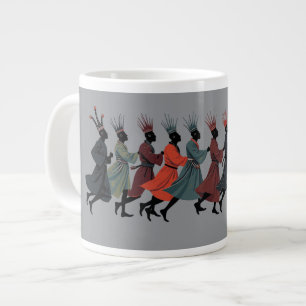 Grande Tasse Dix seigneurs sautant Pochoir Style 1
