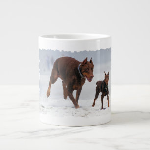 Grande Tasse Doberman et Min Pin - REGARDEZ ! Une Mini-Moi !