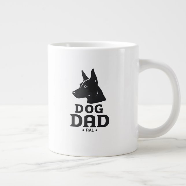 Grande Tasse Dog Dad Gifts for Him – Funny & Custom Gea (Droite)