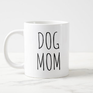 Grande Tasse "Dog Mom" Simple Farmhouse moderne