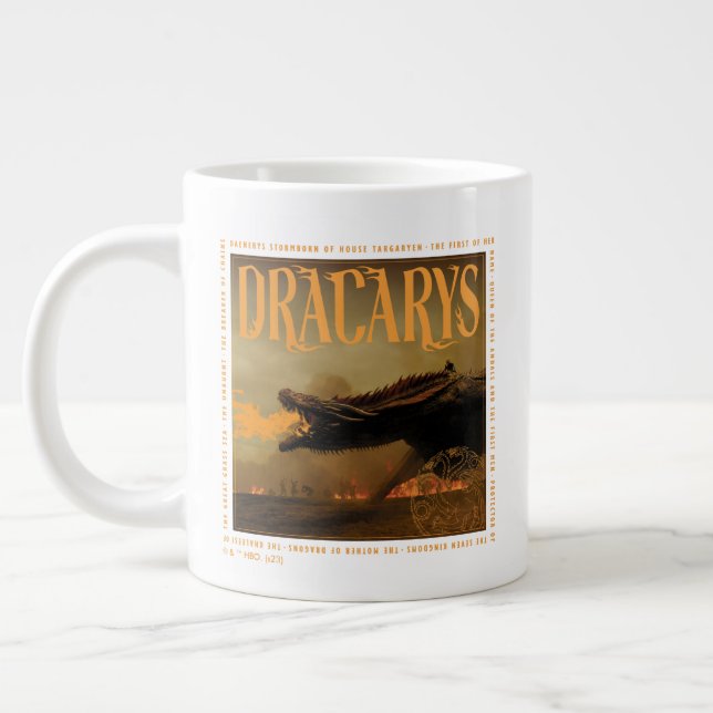 Grande Tasse "Dracarys" Drogon Breathing Fire Graphic (Gauche)