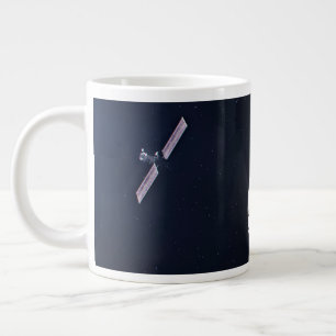 Grande Tasse Dragon Xl Spacecraft S'Approche D'Une Passerelle L
