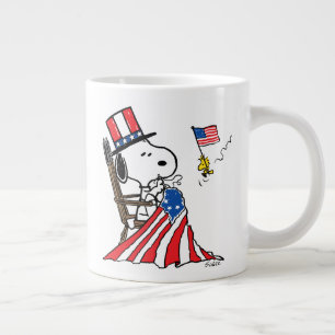 Grande Tasse Drapeau 4 juillet à coudre Snoopy